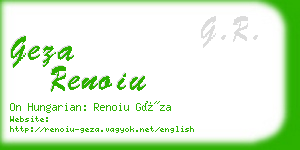 geza renoiu business card